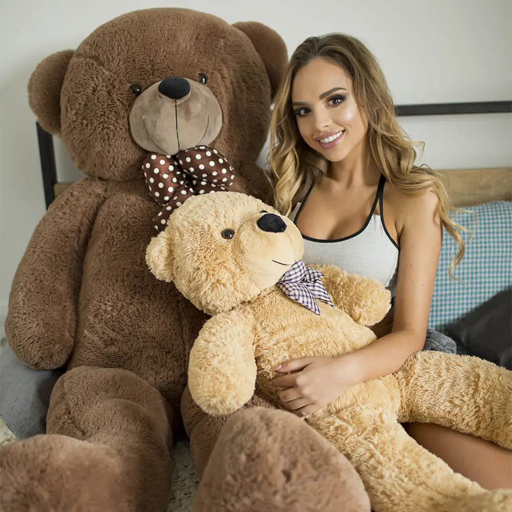 Liels Plīša Lācītis Lācis, Mīksta Rotaļlieta, 160 Cm, Tumši Brūns, Nomo - Teddyway