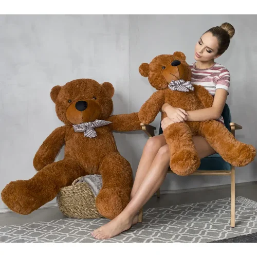 Liels Plīša Lācītis Lācis, Mīksta Rotaļlieta, 100 Cm, Tumši Brūns, Popo - Teddyway