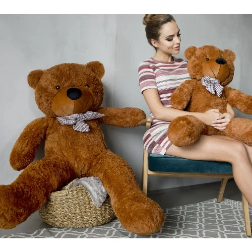 Liels Plīša Lācītis Lācis, Mīksta Rotaļlieta, 100 Cm, Tumši Brūns, Popo - Teddyway
