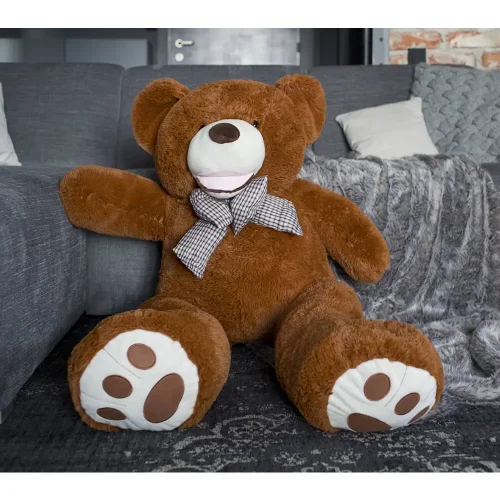 Liels Plīša Lācītis Lācis, Mīksta Rotaļlieta, 100 Cm, Tumši Brūns, Bobo - Teddyway