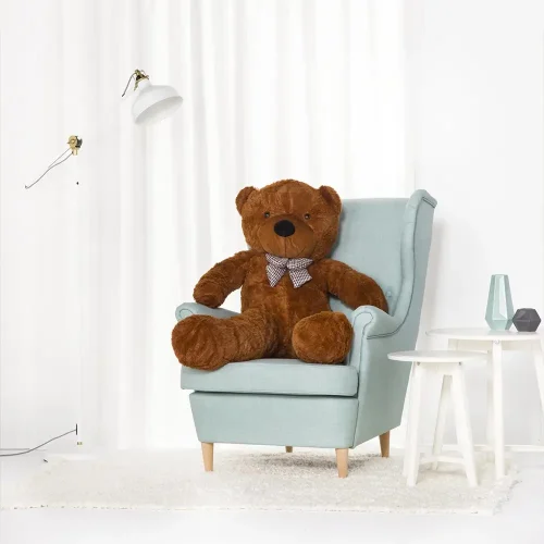 Liels Plīša Lācītis Lācis, Mīksta Rotaļlieta, 100 Cm, Gaiši Brūns, Popo - 130 cm, Dark brown - Teddyway