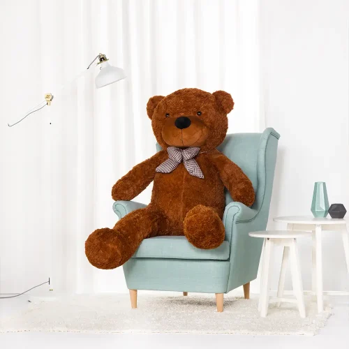 Liels Plīša Lācītis Lācis, Mīksta Rotaļlieta, 100 Cm, Gaiši Brūns, Popo - 160 cm, Dark brown - Teddyway