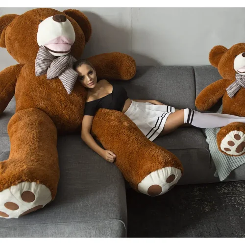 Liels Plīša Lācītis Lācis, Mīksta Rotaļlieta, 200 Cm, Tumši Brūns, Bobo - Teddyway
