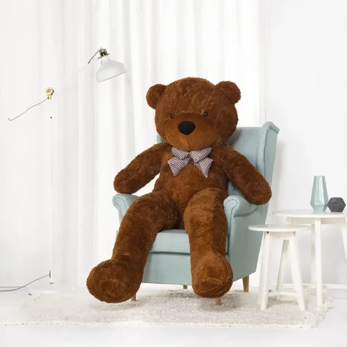 Liels Plīša Lācītis Lācis, Mīksta Rotaļlieta, 100 Cm, Gaiši Brūns, Popo - 200 cm, Dark brown - Teddyway
