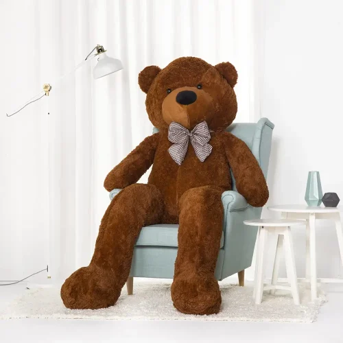 Liels Plīša Lācītis Lācis, Mīksta Rotaļlieta, 100 Cm, Gaiši Brūns, Popo - 200 cm, Dark brown - Teddyway