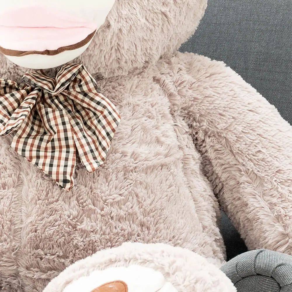 Liels Plīša Lācītis Lācis, Mīksta Rotaļlieta, 100 Cm, Pelēks, Bobo - Teddyway