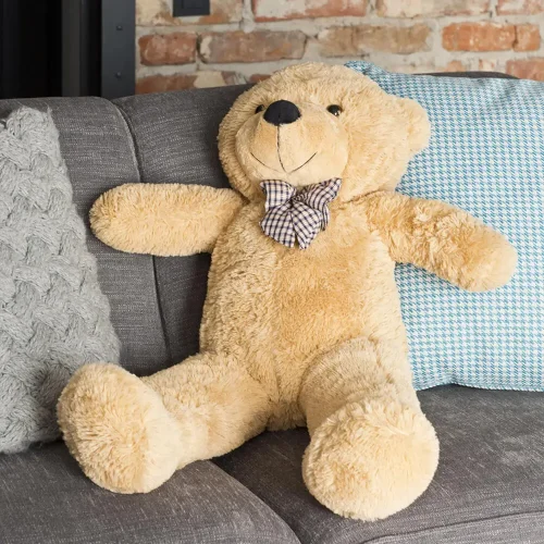Liels Plīša Lācītis Lācis, Mīksta Rotaļlieta, 100 Cm, Gaiši Brūns, Popo - Teddyway
