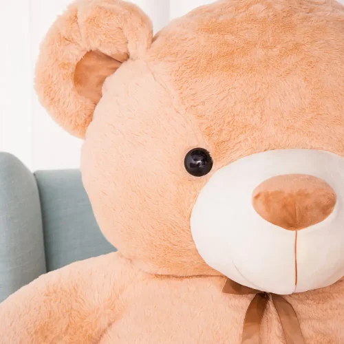 Liels Plīša Lācītis Lācis, Mīksta Rotaļlieta, 100 Cm, Gaiši Brūns, Toto - Teddyway