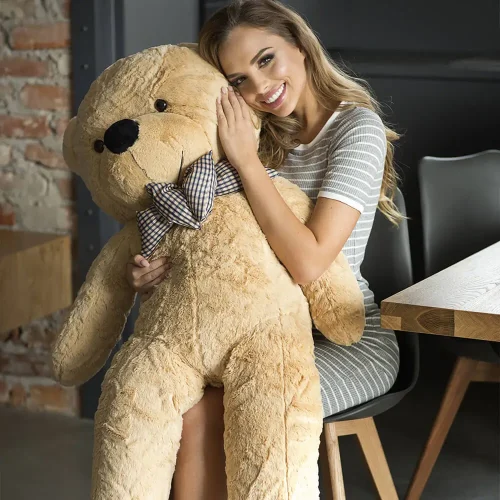 Liels Plīša Lācītis Lācis, Mīksta Rotaļlieta, 130 Cm, Gaiši Brūns, Popo - Teddyway