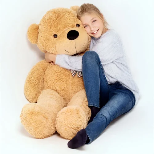 Liels Plīša Lācītis Lācis, Mīksta Rotaļlieta, 130 Cm, Gaiši Brūns, Popo - Teddyway