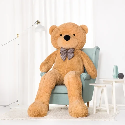 Liels Plīša Lācītis Lācis, Mīksta Rotaļlieta, 100 Cm, Gaiši Brūns, Popo - 220 cm, Light brown - Teddyway