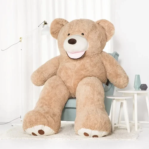 Большой плюшевый мишка, мягкая игрушка, 100 см, светло-коричневый, Bobo<span> - </span>220 см, светло-коричневый - Teddyway