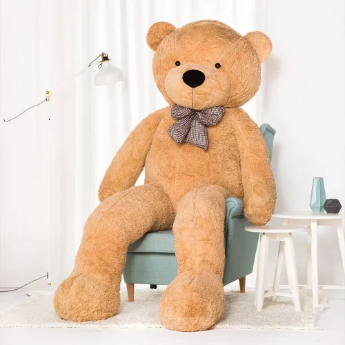 Liels Plīša Lācītis Lācis, Mīksta Rotaļlieta, 100 Cm, Gaiši Brūns, Popo - 260 cm, Light brown - Teddyway