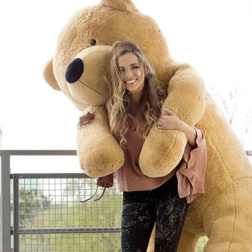 Liels Plīša Lācītis Lācis, Mīksta Rotaļlieta, 220 Cm, Gaiši Brūns, Popo - Teddyway