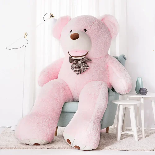 Large Teddy Bear, Soft Toy, 100 Cm, Light Brown, Bobo - 220 cm, Pink - Teddyway