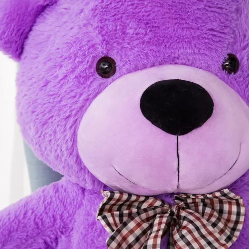 Liels Plīša Lācītis Lācis, Mīksta Rotaļlieta, 100 Cm, Violetais, Popo - Teddyway