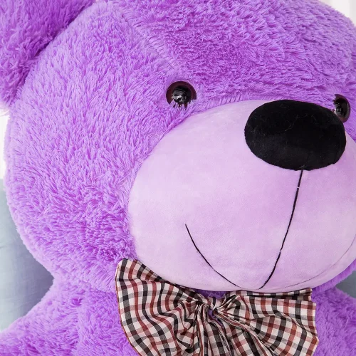 Liels Plīša Lācītis Lācis, Mīksta Rotaļlieta, 100 Cm, Violetais, Popo - Teddyway