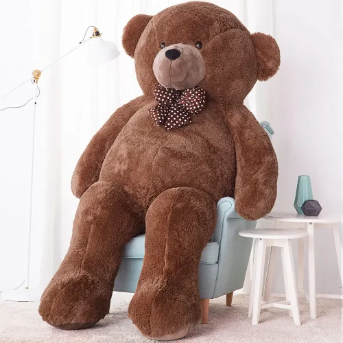 Liels Plīša Lācītis Lācis, Mīksta Rotaļlieta, 100 Cm, Tumši Brūns, Nomo - Teddyway
