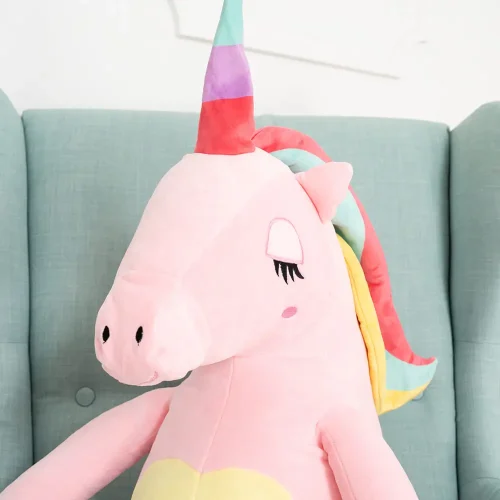 Liels Plīša Vienradzis, Mīkstā Rotaļlieta, 120 Cm, Rozā, Fefo - Teddyway