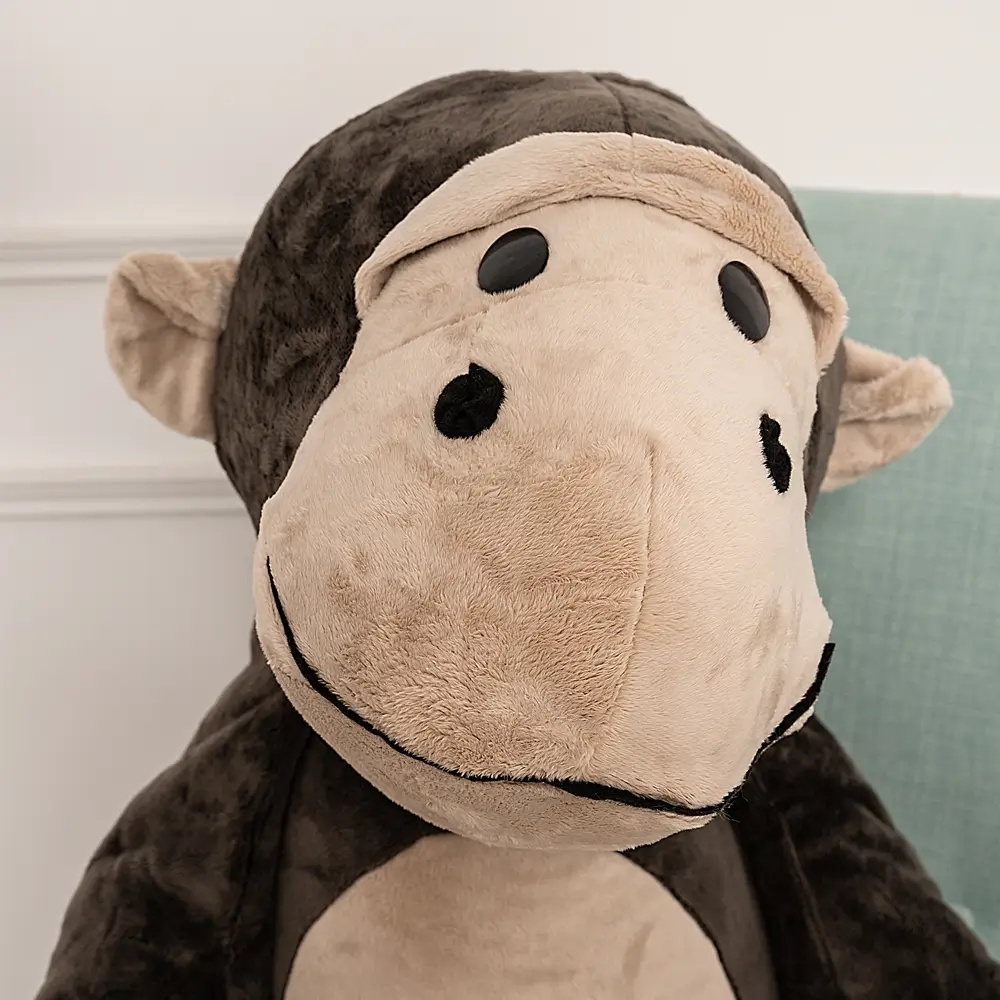 Plīša Pērtiķis, Mīkstā Rotaļlieta, 90 Cm, Tumši Brūns, Moto - Teddyway