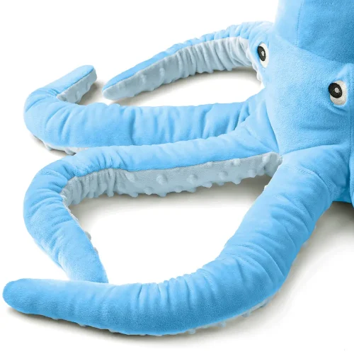 Large Plush Squid, Soft Toy, 80 Cm, Blue, Sodo - Teddyway