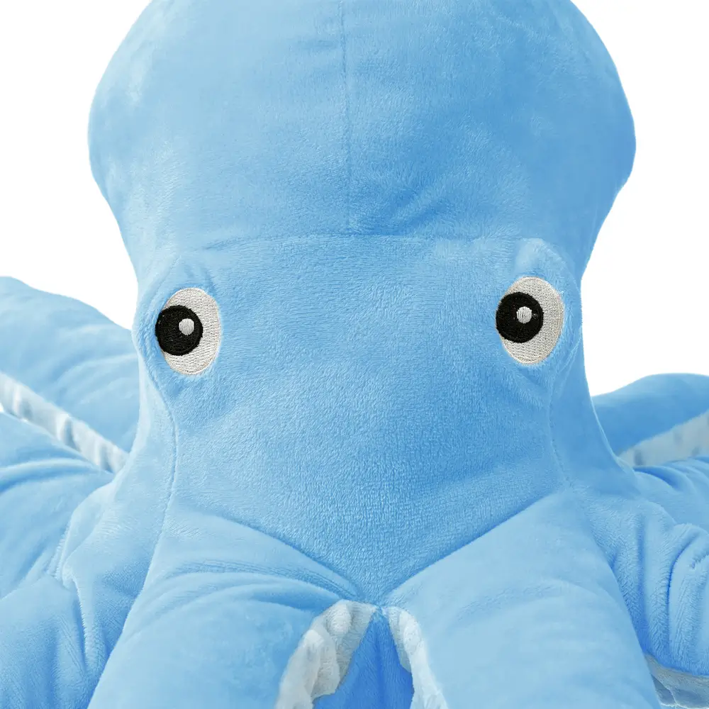 Large Plush Squid, Soft Toy, 80 Cm, Blue, Sodo - Teddyway