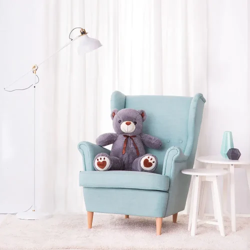 Liels Plīša Lācītis Lācis, Mīksta Rotaļlieta, 100 Cm, Gaiši Brūns, Toto - 100 cm, Grey - Teddyway
