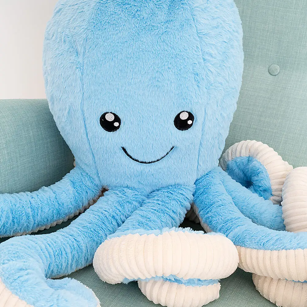 Liels Plīša Astoņkājis, Mīkstā Rotaļlieta, 80 Cm, Zils, Opus - Teddyway