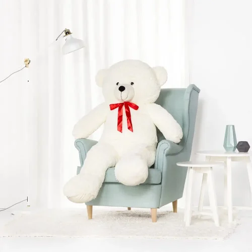 Liels Plīša Lācītis Lācis, Mīksta Rotaļlieta, 100 Cm, Tumši Brūns, Nomo - 100 cm, White - Teddyway