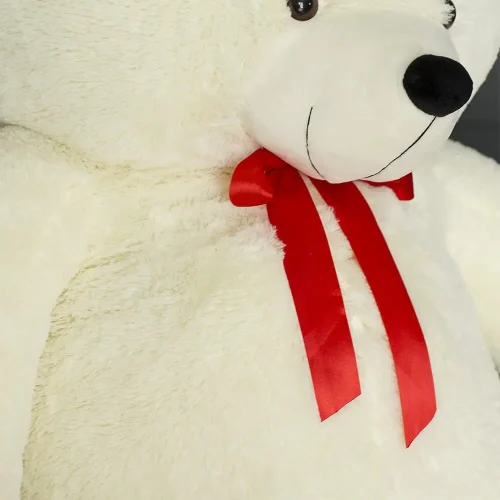 Liels Plīša Lācītis Lācis, Mīksta Rotaļlieta, 100 Cm, Balts, Nomo - Teddyway