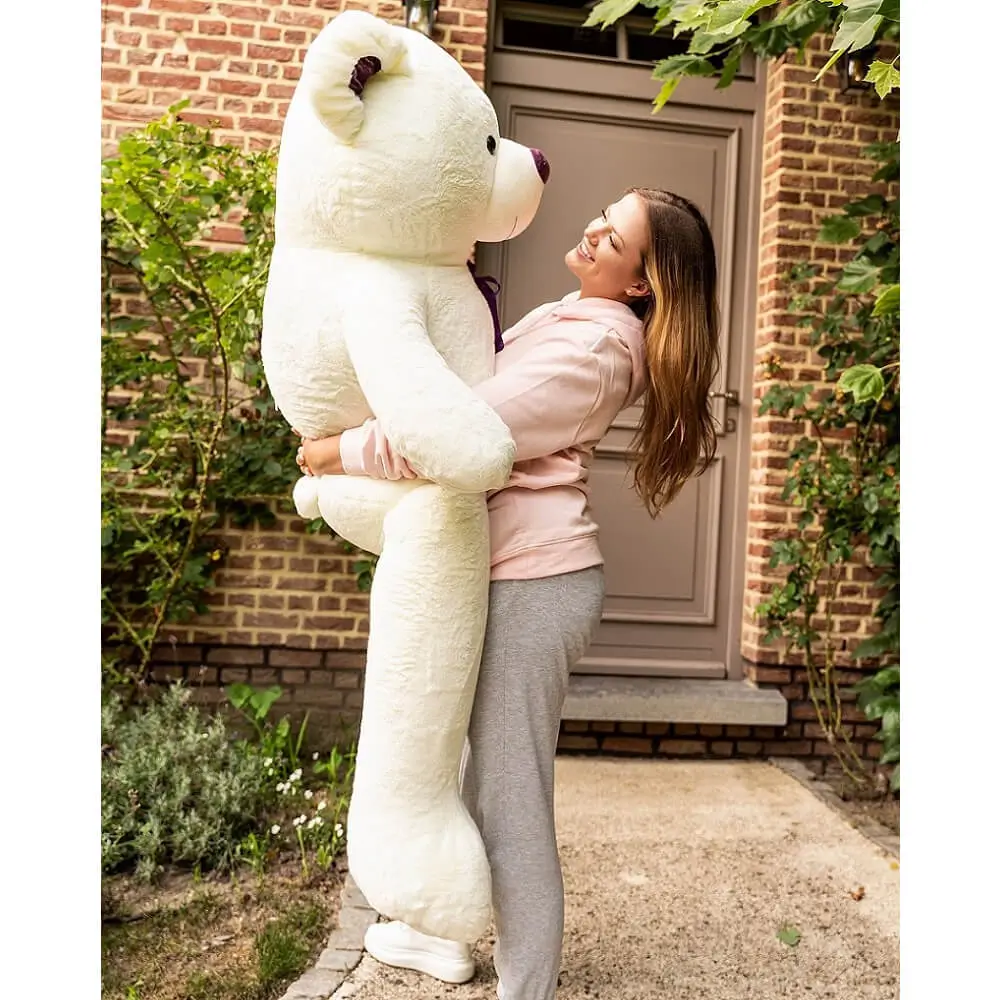 Liels Plīša Lācītis Lācis, Mīksta Rotaļlieta, 130 Cm, Balts, Toto - Teddyway
