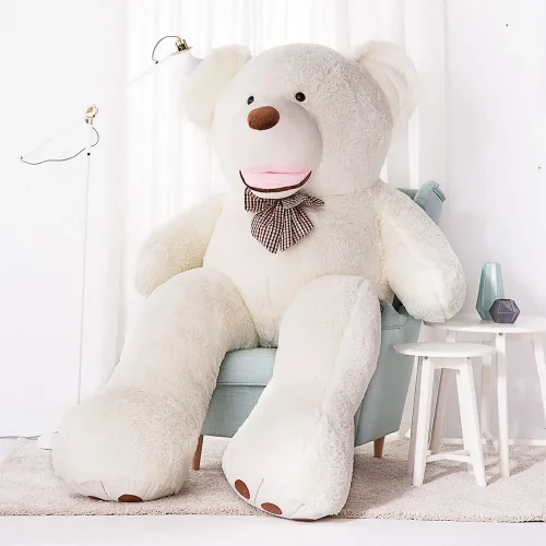 Liels Plīša Lācītis Lācis, Mīksta Rotaļlieta, 100 Cm, Gaiši Brūns, Bobo - 220 cm, White - Teddyway