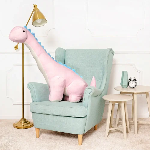 Large Plush Dinosaur, Soft Toy, 150 Cm, Pink, Tobo - Teddyway