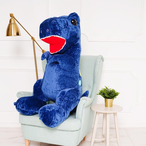 Large Plush Dinosaur, Soft Toy, 160 Cm, Blue, Gogo - Teddyway