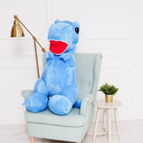 Large Plush Dinosaur, Soft Toy, 160 Cm, Light Blue, Gogo - Teddyway