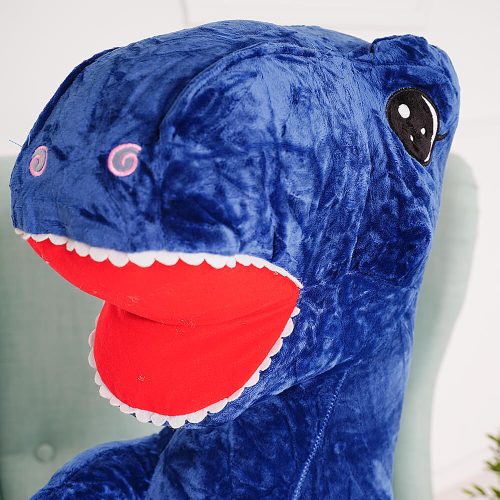 Large Plush Dinosaur, Soft Toy, 160 Cm, Blue, Gogo - Teddyway
