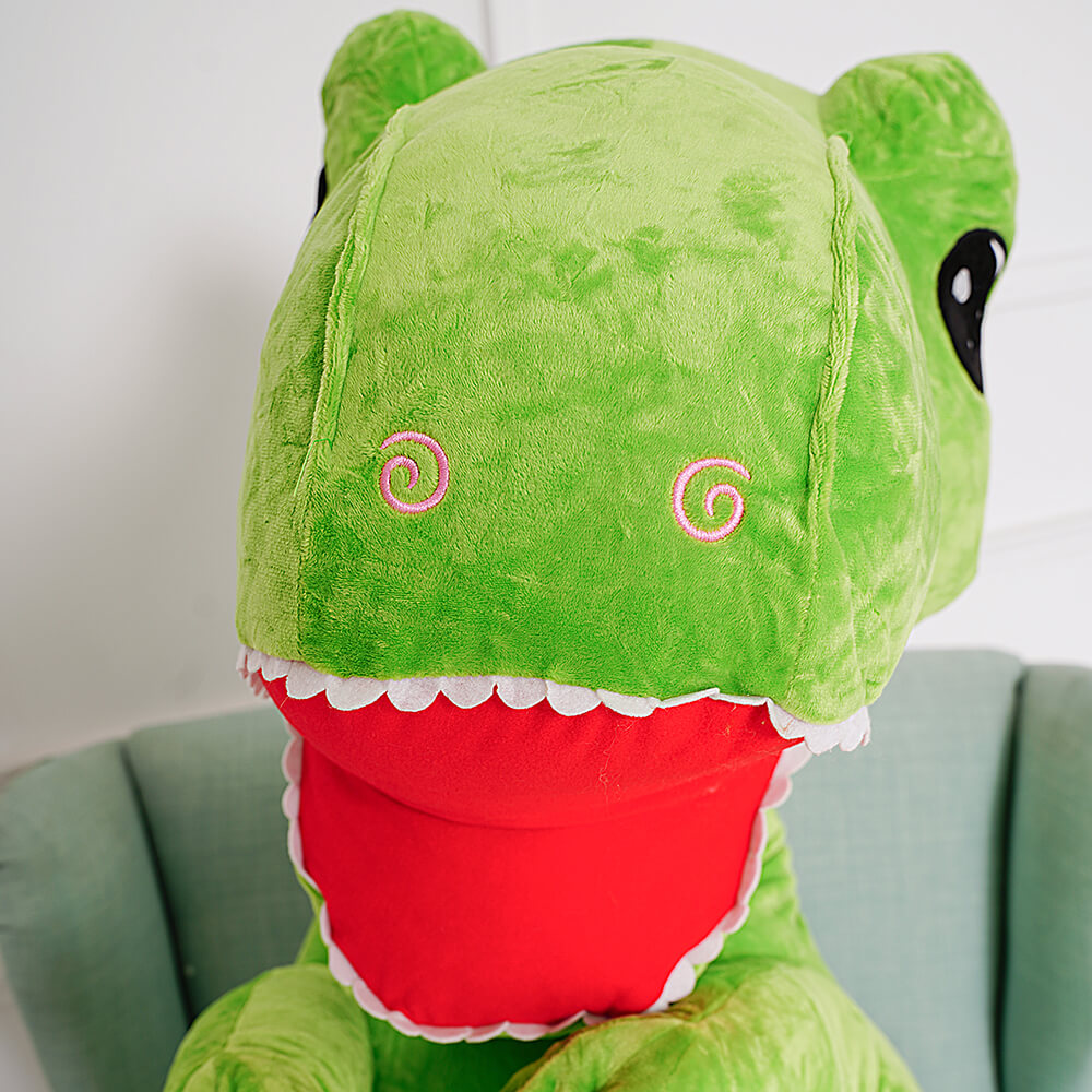 Large Plush Dinosaur, Soft Toy, 160 Cm, Green, Gogo - Teddyway