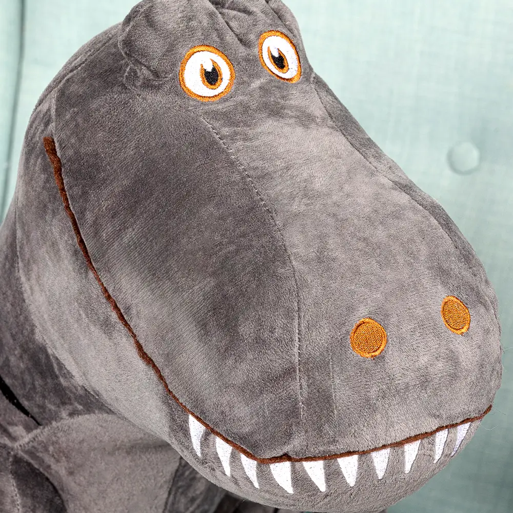 Plush Dinosaur, Soft Toy, 70 Cm, Grey, Deno - Teddyway