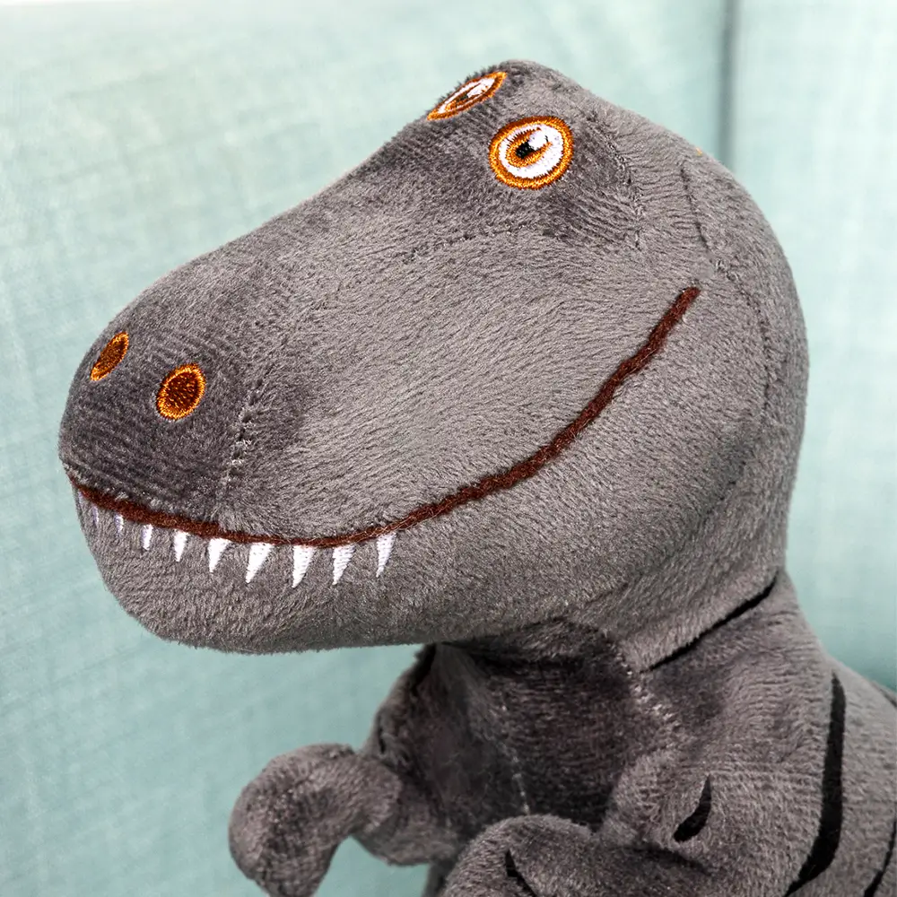 Plush Dinosaur, Soft Toy, 70 Cm, Grey, Deno - Teddyway
