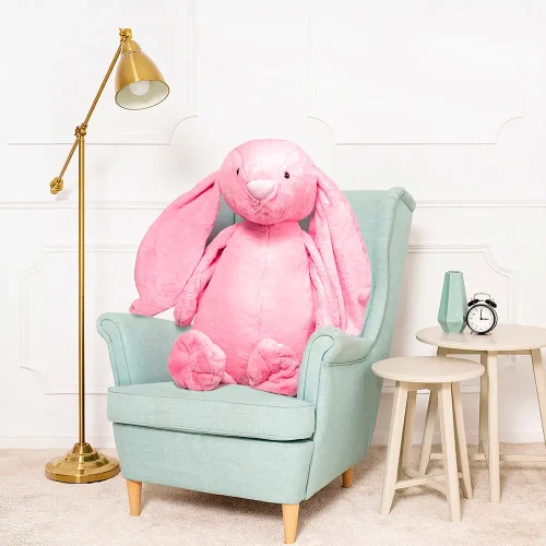 Большой плюшевый зайчик, мягкая игрушка, 100 см, ярко-розовый, Bani - Teddyway