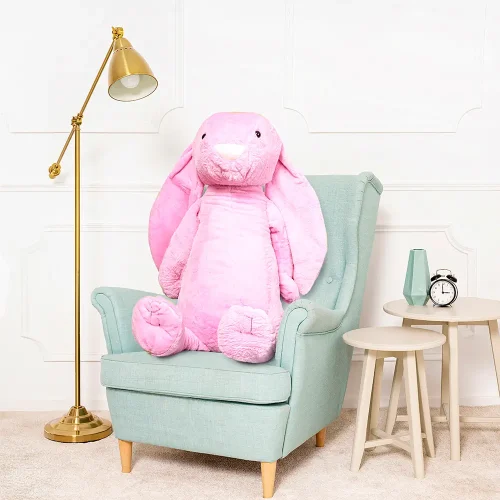 Large Plush Bunny, Soft Toy, 120 Cm, Dark Pink, Bani - Teddyway