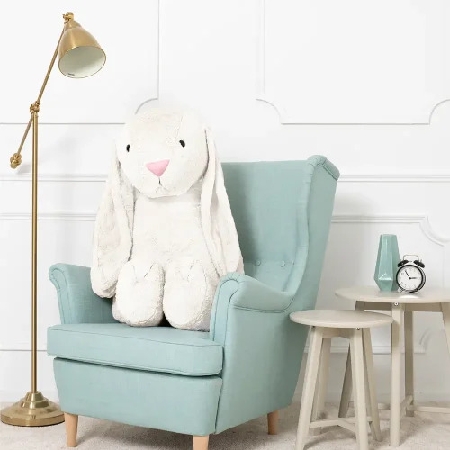 Large Plush Bunny, Soft Toy, 120 Cm, White, Bani - Teddyway