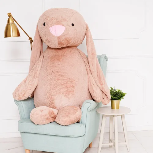 Large Plush Bunny, Soft Toy, 160 Cm, Light Brown, Bani - Teddyway