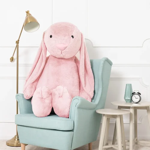Large Plush Bunny, Soft Toy, 160 Cm, Pink, Bani - Teddyway