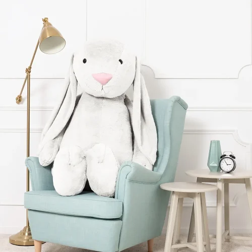 Large Plush Bunny, Soft Toy, 160 Cm, White, Bani - Teddyway
