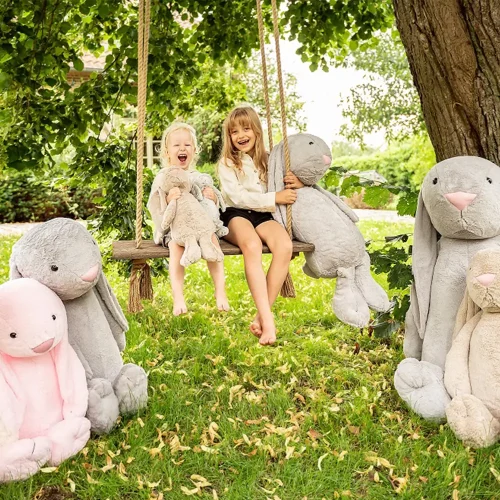 Large Plush Bunny, Soft Toy, 160 Cm, Dark Grey, Bani - Teddyway