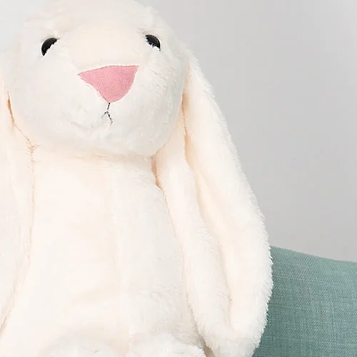 Large Plush Bunny, Soft Toy, 100 Cm, White, Bani - Teddyway