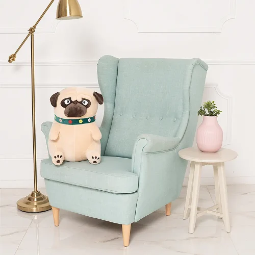 Мягкая плюшевая игрушка в виде мопса, 40 см, светло-коричневая, Pugs - Teddyway