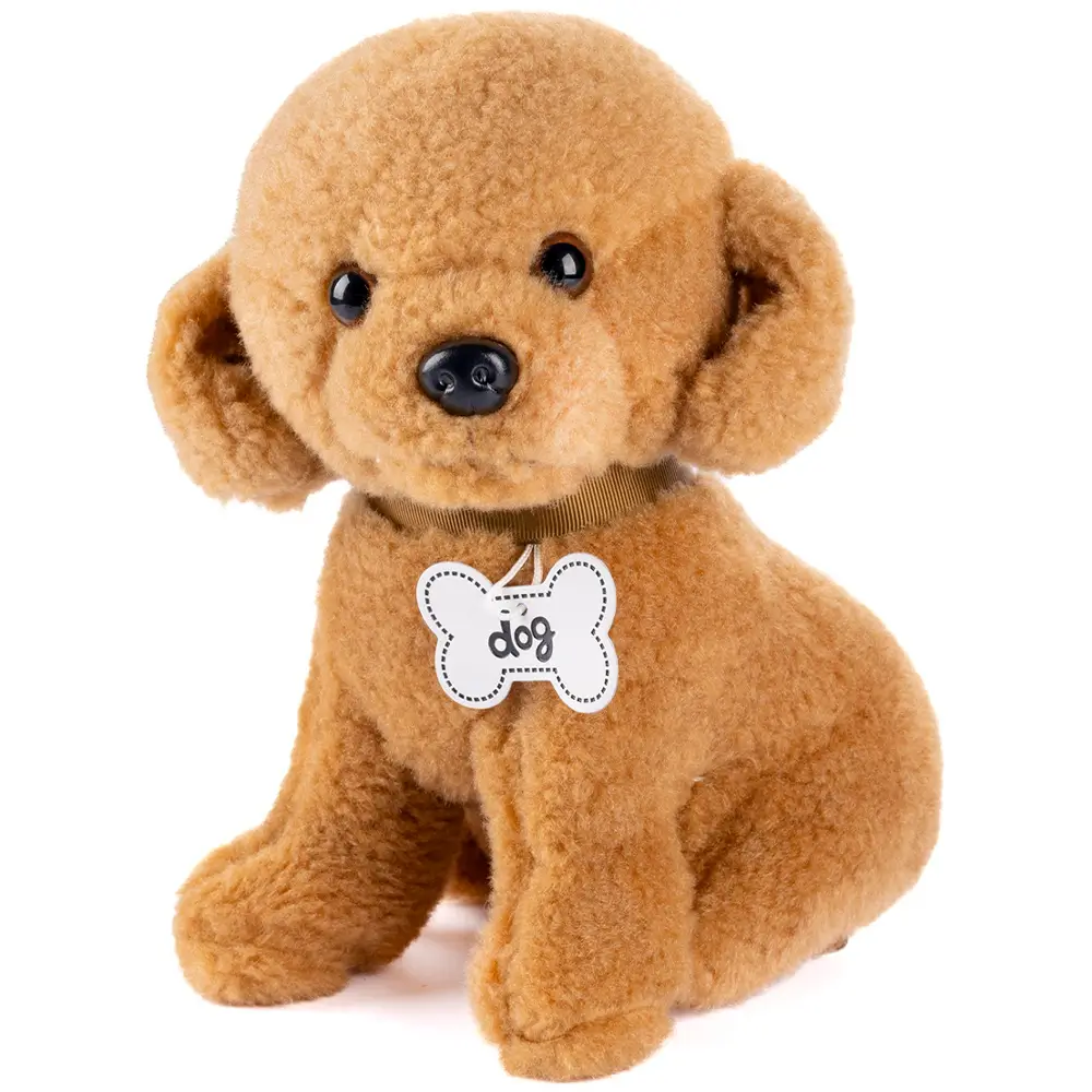 Plush Dog Poodle, Soft Toy, 40 Cm, Brown, Pudi - Teddyway