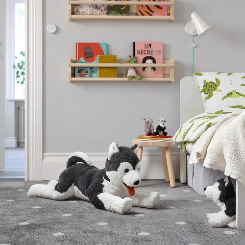 Plush Dog Husky, Soft Toy, 70 Cm, Black White, Husky - Teddyway